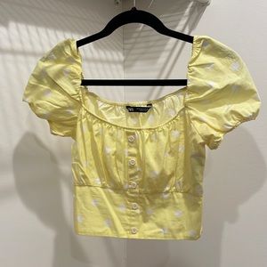 Zara crop top, short sleeve size S | includes a new zipper
